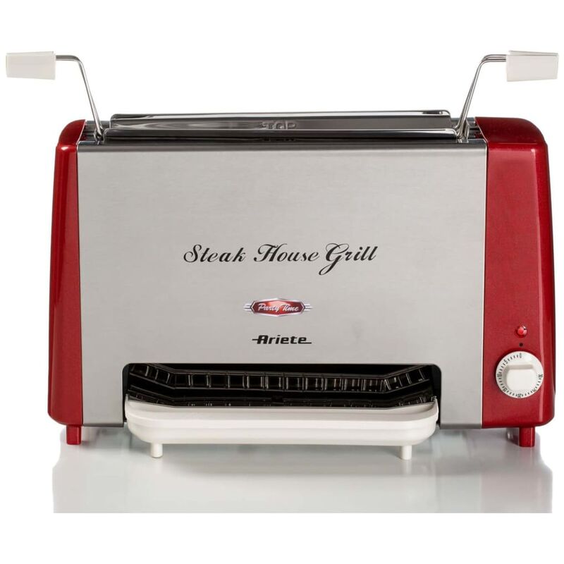 

Grill Steakhouse Party Time 1300 W rojo y plateado - Multicolor - Ariete