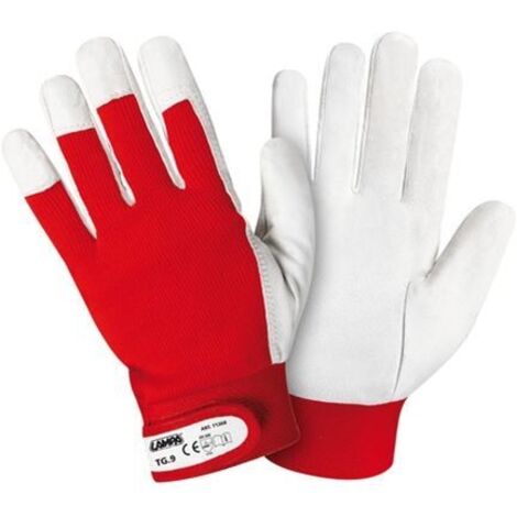 Ariete guanti da lavoro in pelle fiore di maialino polsino con strappo tg 8 blu