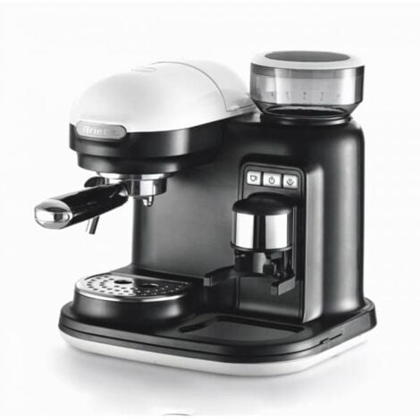 FABER PICCOLA SLOT BASIC - MACCHINA PER CAFFE CON PRESSACIALDA IN OTTONE -  TELAIO IN METALLO BIANCO E