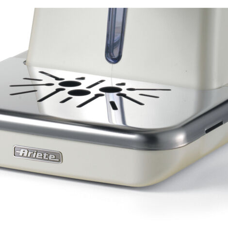Ariete Macchina per caffè espresso 1389 Classica, 1/2 tazza, filtro per waffle, maxi cappuccino, 15 bar, perla, 900 ml, 850 W, 1 tazza, plastica, acciaio inossidabile, metallo