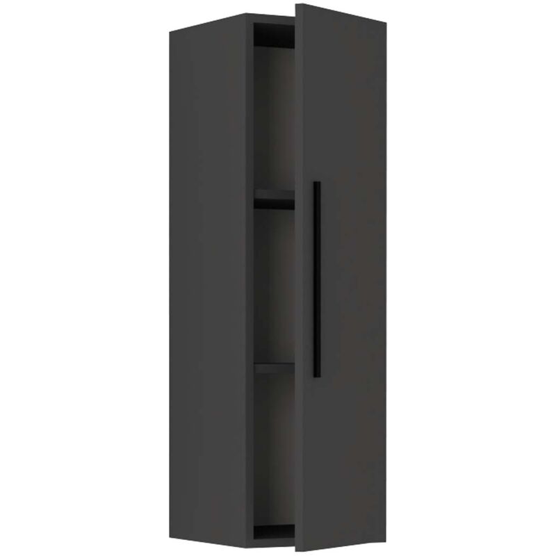Ebuy24 - ArilaL table tv armoire murale 1 porte anthracite.