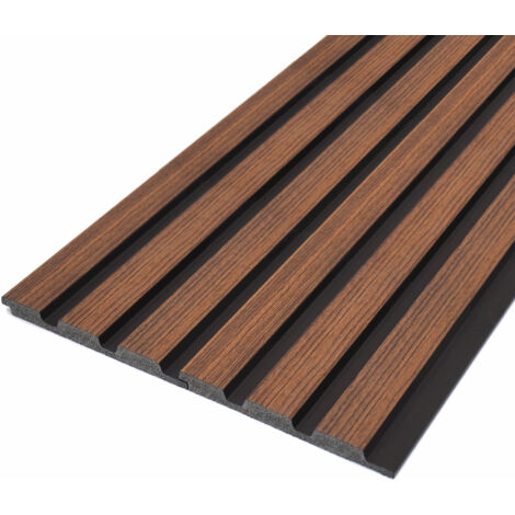 ARIO Wandverkleidung Akustikpaneele Wandpaneel Holzoptik BxL: 118 x 260 cm Farbe: Braun Kastanien