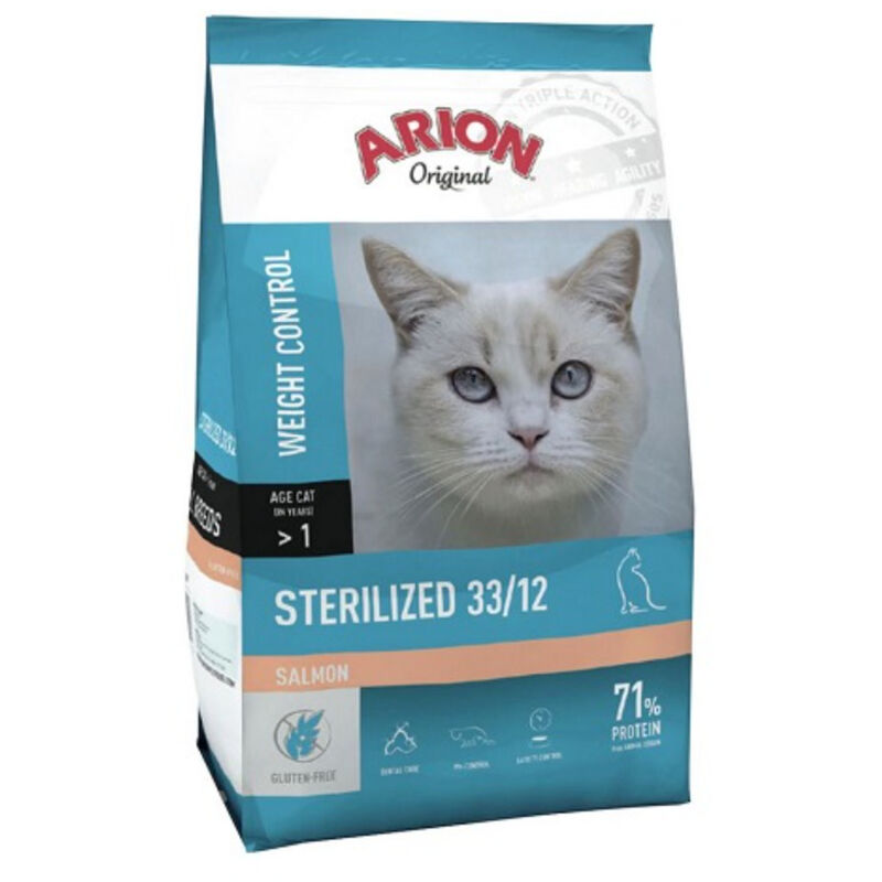 

ORIGINAL STERILIZED WEIGHT CONTROL 33/12 SALMÓN, 7,5 kg - Arion