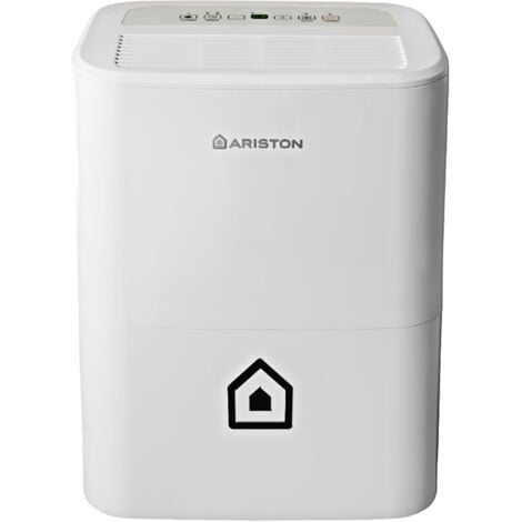 Ariston Deos 16S NET WiFi Déshumidificateur Portable Haut de gamme avec Réservoir 16L, Contrôle Électronique du niveau d’Humidité, Silencieux, pour des pièces allant jusqu'à 44 m². - Blanc
