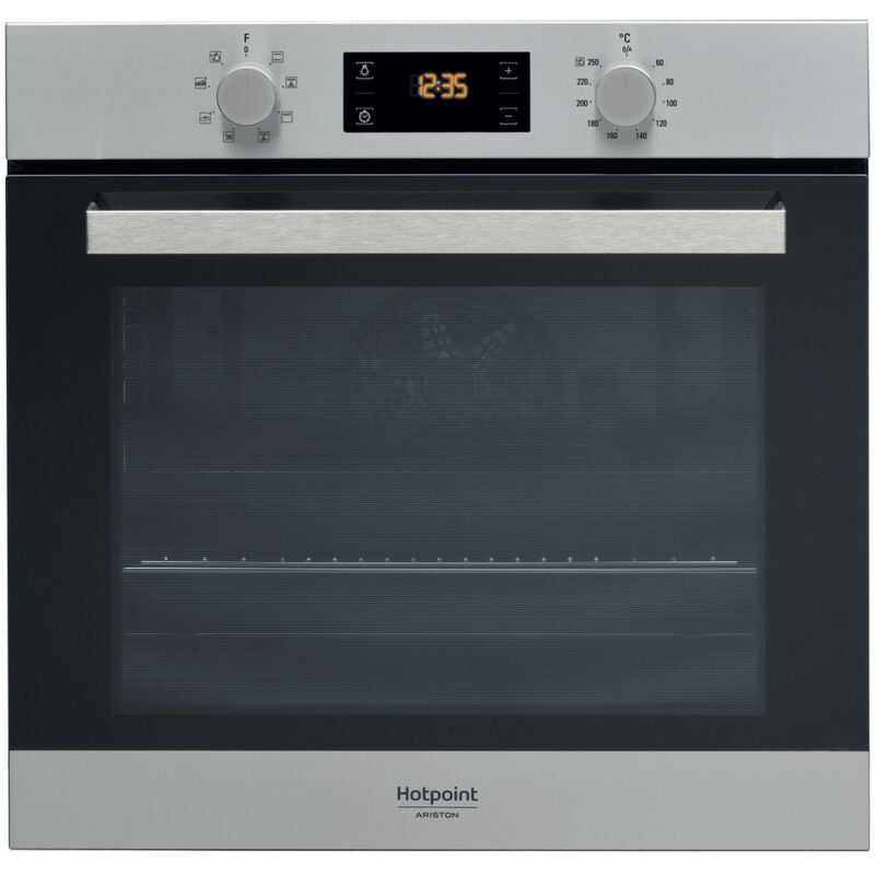 Hotpoint Forno da incasso FA3 540 H IX HA. Dimensione del forno: Media, Tipo di forno: Forno elettrico, Capacità interna forno totale: 66 L.