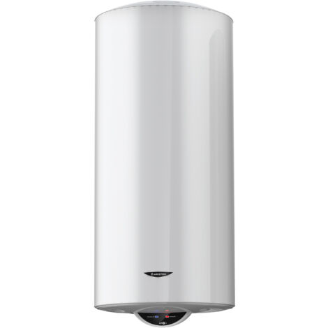 Ariston HPC+, Chauffe-eau électrique vertical mural 150 litres, diam. 530 mm - Triple Protection - Anode Titane et Magnésium, Résistance stéatite - Conçu et fabriqué pour être installé en France - Blanc