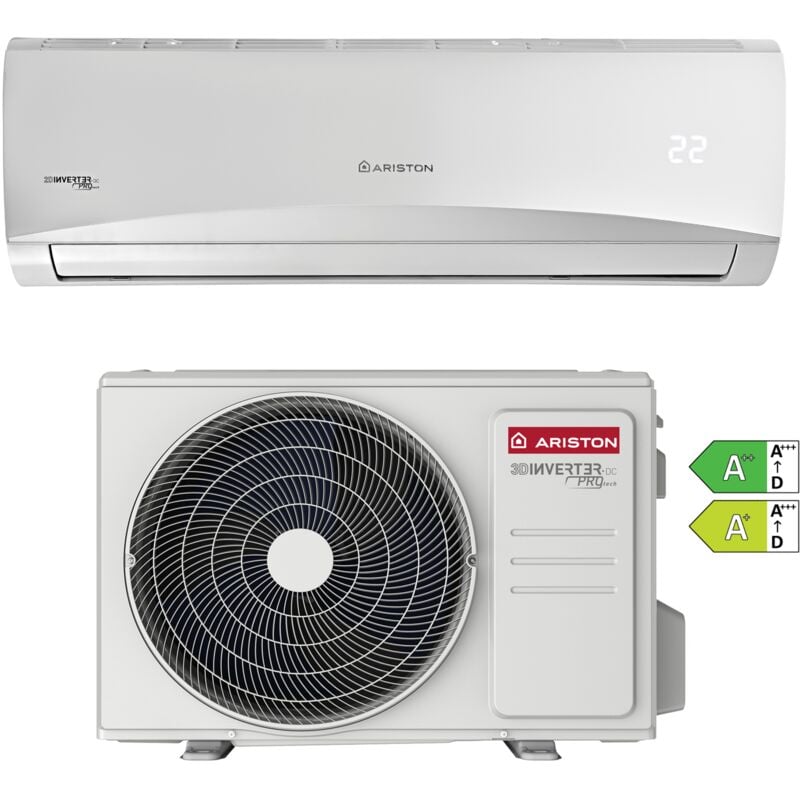 Ariston Group - Ariston prios Climatiseur Fixe Monosplit avec Pompe à Chaleur, Réversible, Wi-Fi, a++/a+ 9000 btu R32, fgaz : cerfa ou attestation de