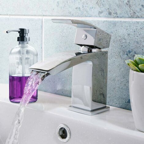 Arke Contemporary Chrome Cloakroom Basin Mono Mixer Tap + Waste