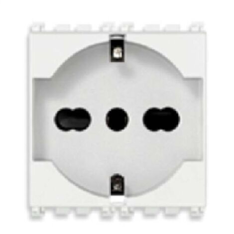 Arke' - presa 2p+e 16a universal weiss farbe 19210.b