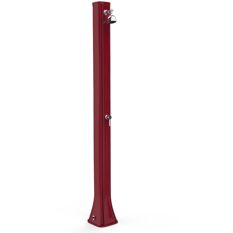 Big Happy douche solaire en polyéthylène hd avec mitigeur, rouge (H300/3027) - Arkema Design