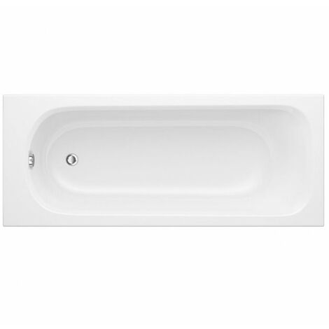 main image of "Arley Modern 1400mm No Tap Holes Bath - size 1400 x 700mm - color White"