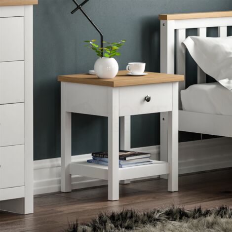 Arlington 1 Drawer Side Table Coffee End Bedside Cabinet Nightstand