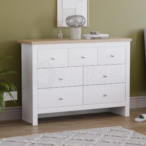 Timber and white chest of deals drawers