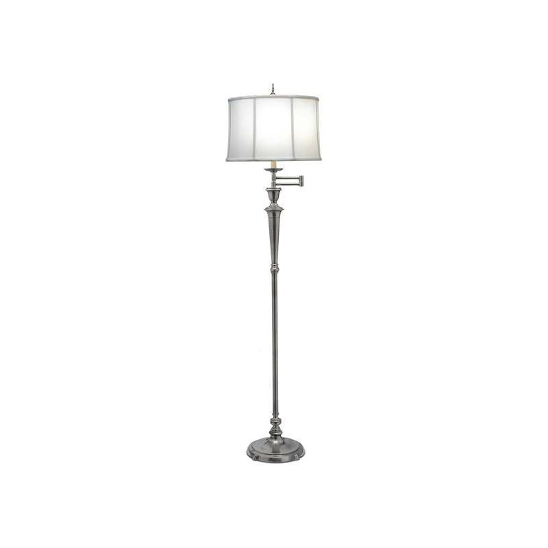 Elstead Arlington - 1 Light Swing Arm Floor Lamp Antique Nickel, E27