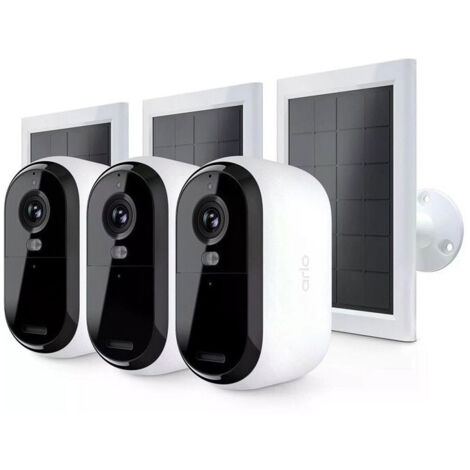 ARLO Caméra de surveillance Pack 3 caméras Essential 2k + 3 Panneaux solaires
