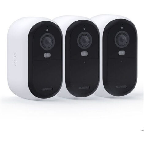 Arlo – Lot de 3 caméras de sécurité extérieures 2K – Vision nocturne couleur – Angle de vue 130° – Autonomie 6 mois – Installation sans fil