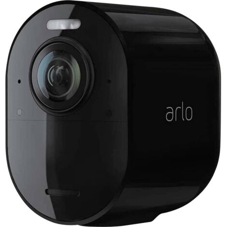 Arlo Ultra 2 Telecamera WiFi Esterno Senza Fili, Telecamera WiFi Interno, 4K UHD, Sirena Allarme Casa, Sensore Di Movimento, Stazione Base Necessaria (Venduta A Parte), 1 Telecamera Aggiuntiva, Nera