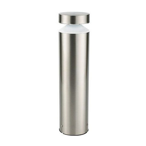 Arlux Lighting – Borne d'extérieur LED 6W – Finition inox – Hauteur 400mm Ø 100mm – Lumière blanche 4000K 600lm – Étanche IP44 pour éclairage 360°