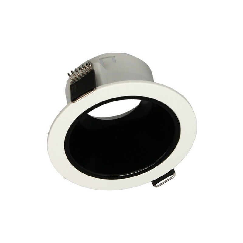 Arlux Lighting Collerette NAXOS Fixe Ø88 IP20 pour lampe Ø50, Blanc&Noir