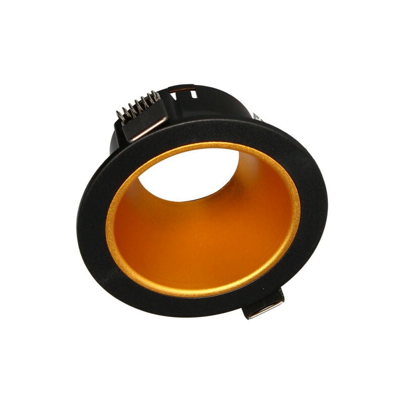 Arlux - Lighting Collerette naxos Fixe Ø88 IP20 pour lampe Ø50, Noir&Or