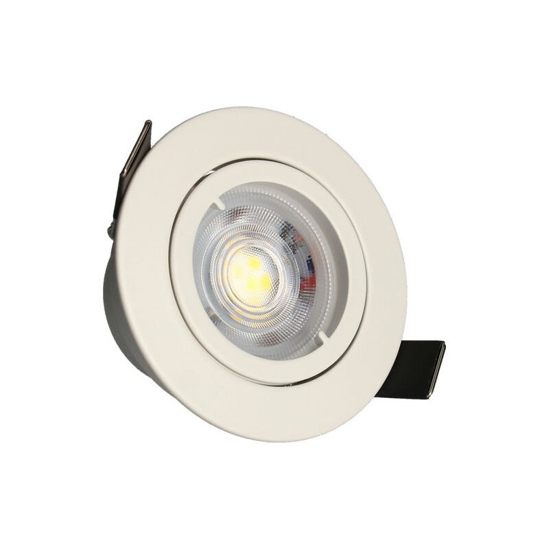 Arlux Lighting - kit 3 spots blancs encastrables jade Orient. module triac 5W, 2700K, 400lm, Ø83