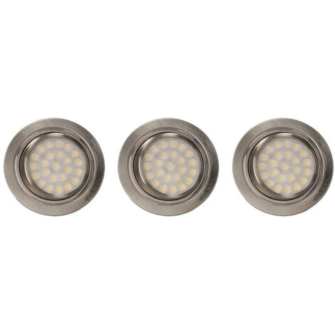 ARLUX LIGHTING Lot 3 Spots Orientable pour Meuble PLUTON 2W 180lm + Cadre inclus