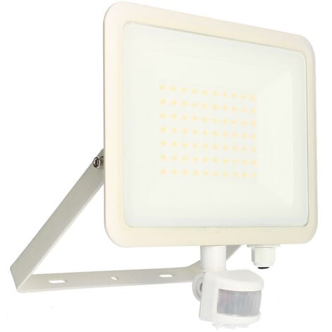 Arlux Lighting Projecteur mural KREON 2 - IP44, 50W, 4000K, 5000lm, Blanc - Détecteur IR