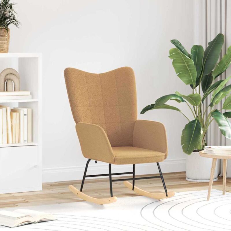 Relaxing Chair Beige 61 X 78 X 98 Cm Fabric Vidaxl