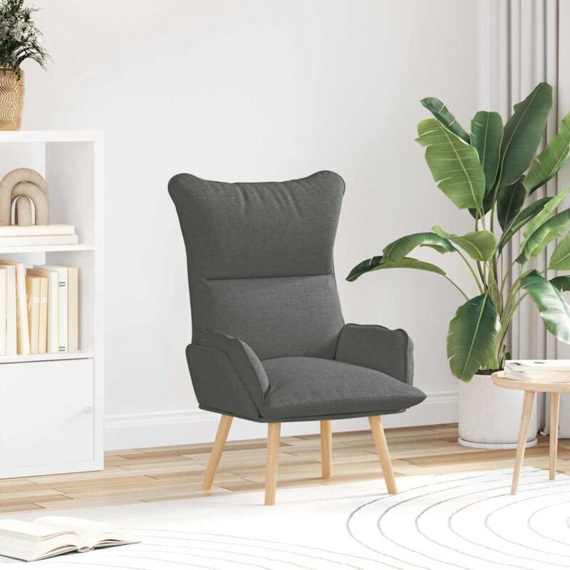 Relaxing Chair Dark Grey 69 X 74 X 93 Cm Fabric Vidaxl