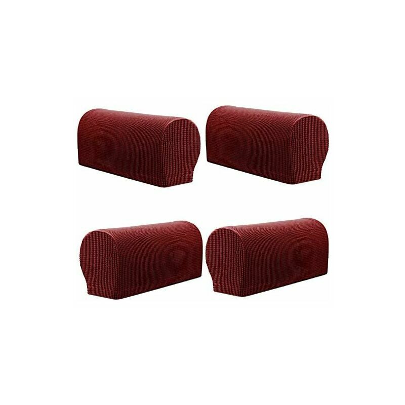 Boed - Arm Rest Covers, Set of 4 Stretch Armchair Couch Armrest Chair Covers for Furniture Protector, Anti-Slip Sofa Chair Arm Caps Spandex Polyester
