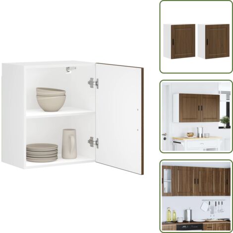 Armadi a parete - vidaXL Pensili da Cucina 2 pz Porto Rovere Marrone Legno Multistrato - Armadi per la cucina