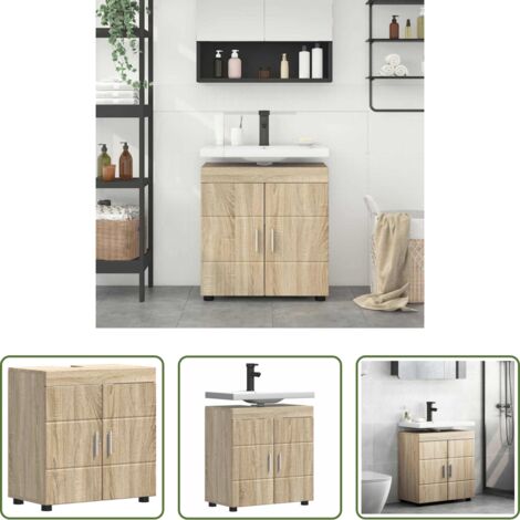 Armadi da bagno moderni -  Set di Armadi da Bagno TULUM Rovere Sonoma 60 x 34 x 63 cm