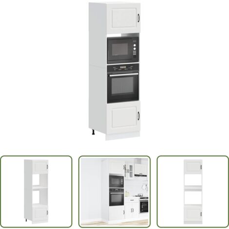 Armadi da cucina -  Armadi Forno 2 pz Kalmar Bianchi in Legno Multistrato