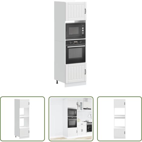 Armadi da cucina -  Armadi Forno 2 pz Lucca Bianchi in Legno Multistrato
