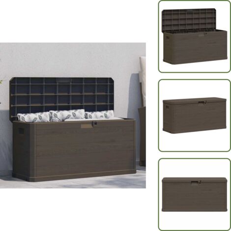 Armadi da giardino - vidaXL Baule da Giardino 280 L Marrone - Armadi esterni