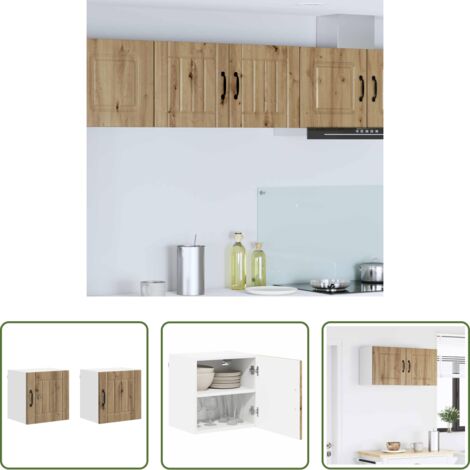 Armadi da parete -  Mobile da cucina 2 pcs Rovere artigianale 40 x 31 x 40 cm