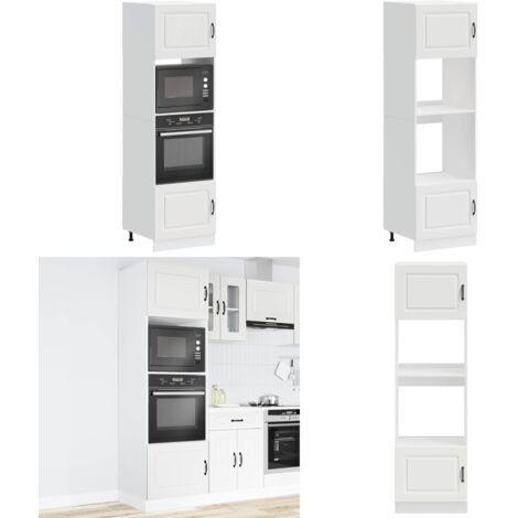Armadi Forno 2 pz Kalmar Bianchi in Legno Multistrato - Armadi da cucina - Armadi in legno