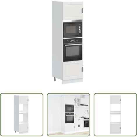 Armadi in legno -  Armadi Forno 2 pz Porto Bianchi in Legno Multistrato