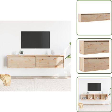 Armadi in legno - vidaXL Pensili 2 pz 80x30x35 cm in Legno Massello di Pino - Armadi per libri