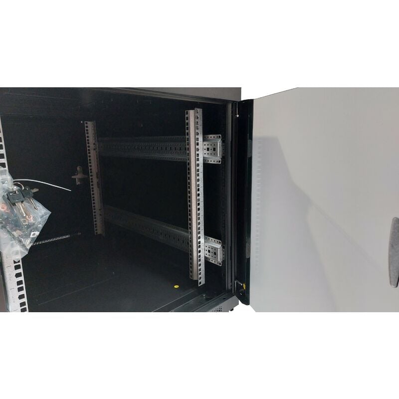 Image of Armadi rack Link armadio rack 19 12 unita' (A)700X (L)600 x profondita' 800 mm. colore nero porta vetro