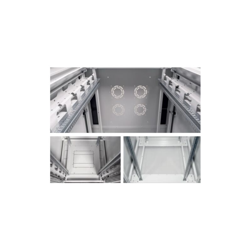Image of Armadi rack Link armadio rack per reti 19 26U (A)1291, (L)600, (P)600 colore grigio porta vetro serie eavi