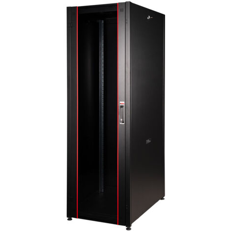 Armadi rack Link ARMADIO RACK PER RETI 19" 42U (A)2002, (L)800, (P)1000 COLORE NERO PORTA TRAFORATA SERIE EAVI