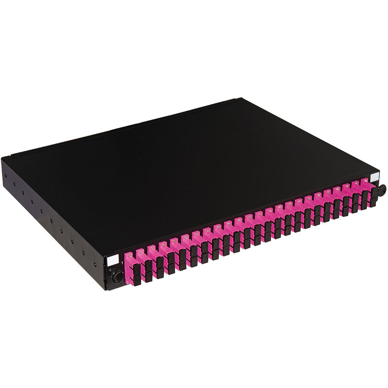 Image of Armadi rack Link pannello fibra ottica 19 con 24 adattatori sc duplex OM4 profondita' 250 mm con 48 pigtail installati colore nero