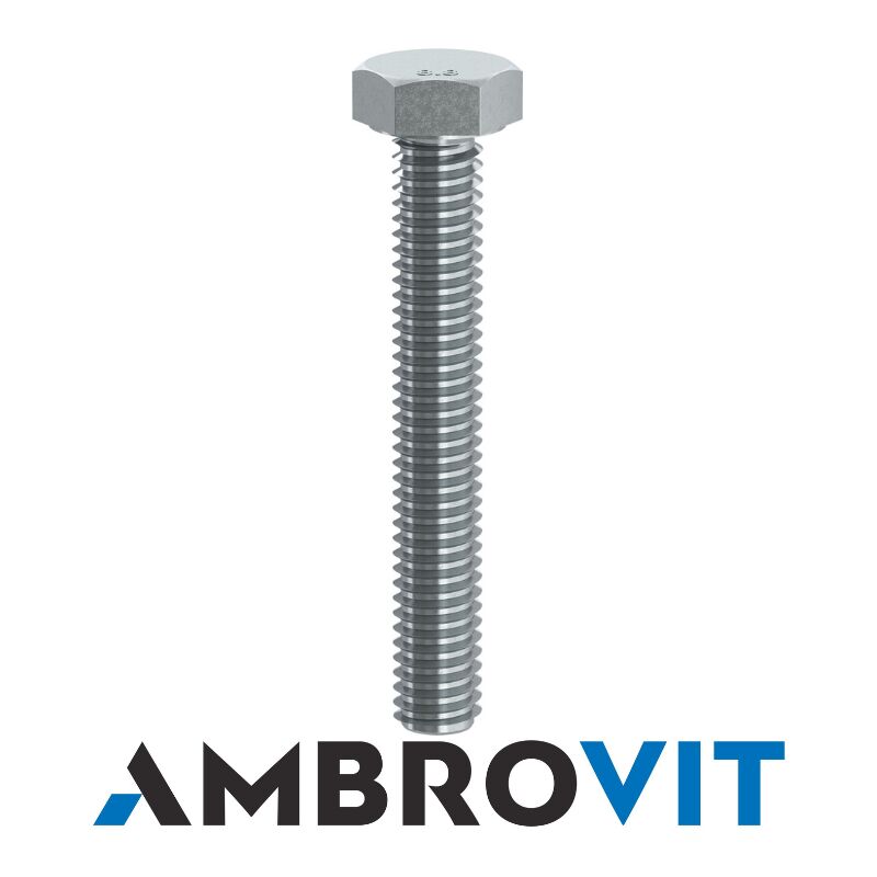 Idroweb - Viti per metallo 8.8 testa esagonale interamente filettate - ø mm.8x16