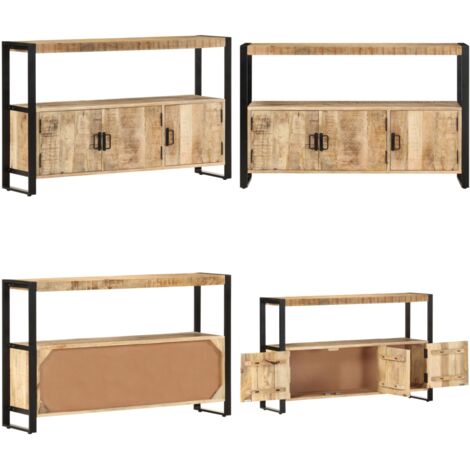 Armadietto 120x30x75 cm in Legno Massello di Mango - Armadietto vintage - Armadietto in legno massello