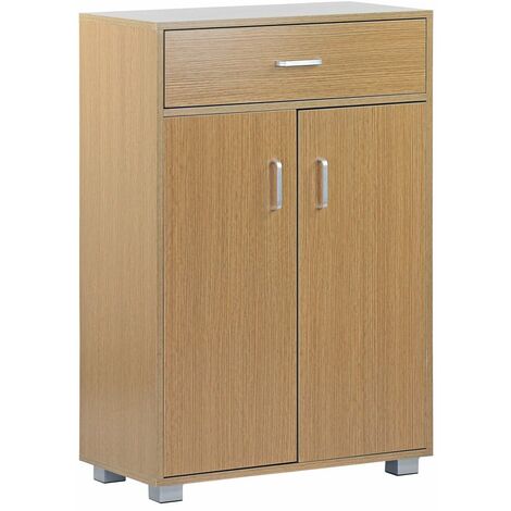 Armadietto 2 ante e 1 cassetto 63x95 cm in legno rovere