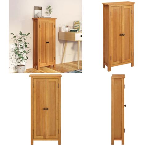 Armadietto 50x22x110 cm in Legno Massello di Rovere - Armadio rovere - Armadio in legno massello