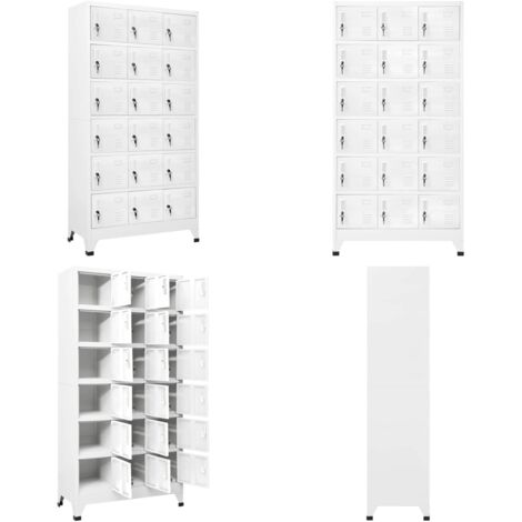 Armadietto a Chiave a 18 Scomparti in Metallo 90x40x180 cm - Armadietto sportivo - Armadietto aziendale