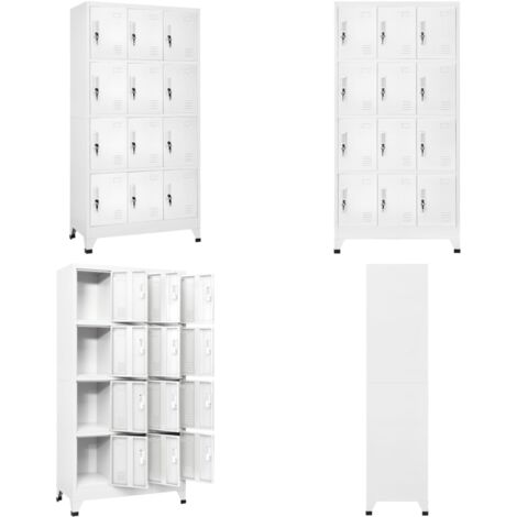 Armadietto a Chiave con 12 Scomparti 90x45x180 cm - Armadietto industriale - Armadietto con 12 scomparti