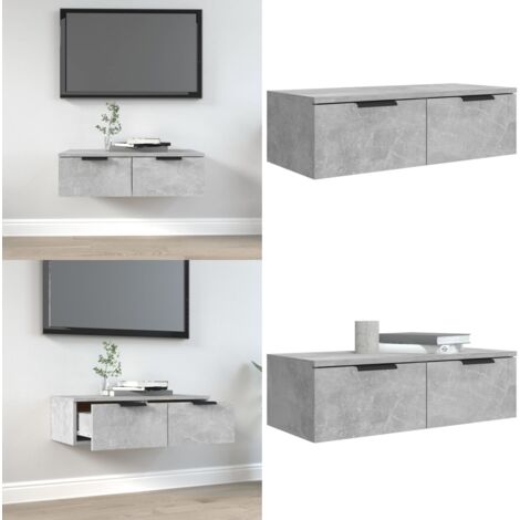 Armadietto a Muro Grigio Cemento 68x30x20 cm Legno Multistrato - Armadio a muro - Armadio in legno multistrato